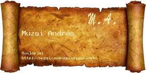 Muzsi András névjegykártya
