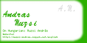 andras muzsi business card